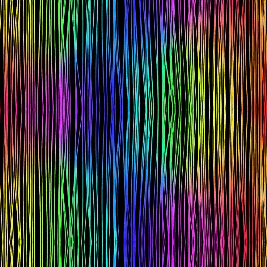 Timeless Treasures Bright Prismacolor Stripe Pattern Multi-Coloured (TT Prism 8)