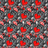 Quirky Cottons Red Hearts Love Valentine Black (QC Be My Valentine-1 METRE PIECE)