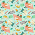 Timeless Treasures ROSIE CD4149 GREEN  Cat Novelty Fabric 100% Cotton Remnant (45cm x 112cm TT Feline Fanatic 5)