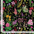Timeless Treasures ROSIE-CD4173 Black 100% Cotton Remnant (49cm x 112cm TT Paradise Island 2)