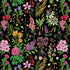 Timeless Treasures ROSIE-CD4173 Black 100% Cotton Remnant (49cm x 112cm TT Paradise Island 2)