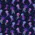 Timeless Treasures Bioluminescent Jellyfish Midnight (TT Electric Ocean 1)