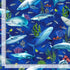 Timeless Treasures 100% Cotton Fabric Sea Reef Shark & Fishes Blue (TT Ocean Life 4)