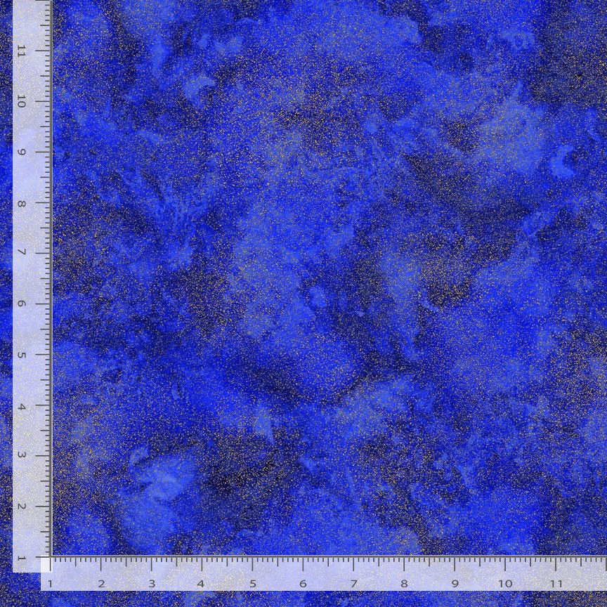 Timeless Treasures SHIMMER ROYAL – Metallic Blue Shimmer Fabric – 100% Cotton Quilting Fabric (TT Escapade 8)