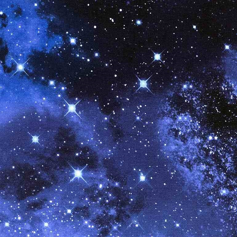 Timeless Treasures Blue Space Stars Galaxy Blue (TT Space Galaxy)