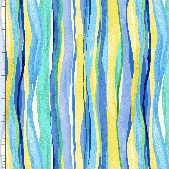 Timeless Treasures STRIPE CD4171 MULTI Watercolour Wavy Stripe Pattern 100% Cotton Fabric | Quilting, Dressmaking & Craft Fabric (TT Poppy Serenade 2)