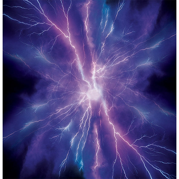 Hoffman T4910-701 DEEP AMETHYST Lightning Bolt 100% Cotton Fabric PANEL (Hoff Bolt 2 Panel)