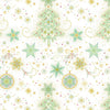 P & B Textiles TTRE 6304 W Turnowsky Treasures Festive Holiday Trees & Stars Cream Christmas Quilting 100% Cotton Fabric for Sewing & Crafts (PB Turnowsky Treasures 2)