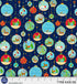 P & B Textiles TTRE 6308 DB Turnowsky Treasures Festive Holiday Baubles Decorations Blue Christmas Quilting 100% Cotton Fabric for Sewing & Crafts (PB Turnowsky Treasures 4)