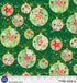 P & B Textiles TTRE 6309 G Turnowsky Treasures Festive Holiday Baubles Decorations Green Christmas Quilting 100% Cotton Fabric for Sewing & Crafts (PB Turnowsky Treasures 5)