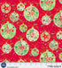 P & B Textiles TTRE 6309 R Turnowsky Treasures Festive Holiday Baubles Decorations Red Christmas Quilting 100% Cotton Fabric for Sewing & Crafts (PB Turnowsky Treasures 6)