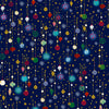 P & B Textiles TTRE 6310 N Turnowsky Treasures Festive Holiday Hanging Baubles Decorations Blue Christmas Quilting 100% Cotton Fabric for Sewing & Crafts (PB Turnowsky Treasures 7)