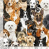 Timeless Treasures Packed Realistic Dogs Multi-Coloured Remnant (48cm x 112cm TT Realistic Dogs)