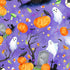 Hoffman U5130 595 – Purple Halloween Ghosts & Pumpkins 100% Cotton Fabric for Sewing & Crafts (Hoff Celebrate The Season 3)