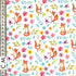 Quirky Cottons Dancing Fox Flowers Nature White (QC Happy Foxes-1 METRE PIECE)