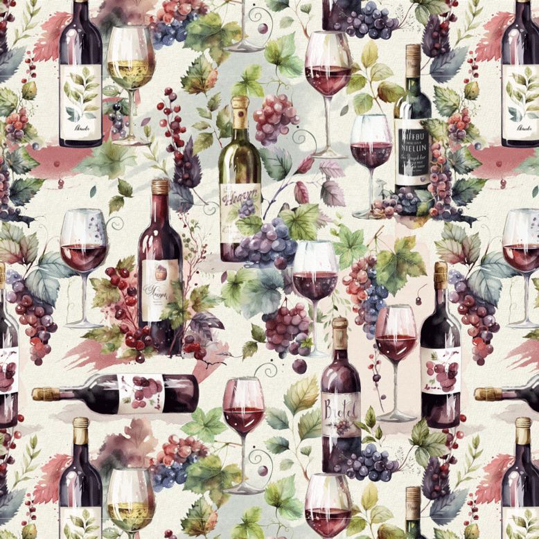 Timeless Treasures WINE CD4174 MULTI Wine Bottles & Glasses 100% Cotton Fabric | Quilting, Dressmaking & Craft Fabric (TT Wine Tasting 3)