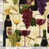 Timeless Treasures Wine Bottles & Grapes Drink Alcohol Glasses Sand (TT Wine Country 3)