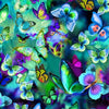 Timeless Treasures NATURE CD3157 Multi Electric Butterflies 100% Cotton Fabric | Quilting, Dressmaking & Craft Fabric (TT Electric 4)