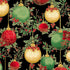 Hoffman Y7822 4G BLACKGOLD Holiday Wish Black Baubles Berries & Poinsettia Festive Christmas Gold Metallic 100% Quilting Cotton for Sewing & Crafts (Hoff Christmas Wish 2)