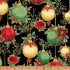 Hoffman Y7822 4G BLACKGOLD Holiday Wish Black Baubles Berries & Poinsettia Festive Christmas Gold Metallic 100% Quilting Cotton for Sewing & Crafts (Hoff Christmas Wish 2)
