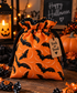 P & B Textiles MMAS 6263 O Midnight Masquerade Black Bats Halloween Orange Quilting 100% Cotton Fabric for Sewing & Crafts (PB Midnight Masquerade 2)