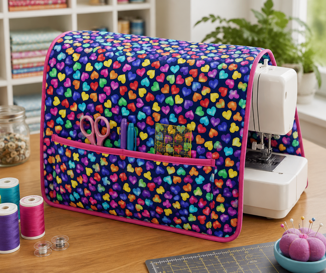 Nutex 81930 Colour 5 Princess Dreams Multicoloured Hearts Navy 100% Cotton Fabric (Nutex Princess Dreams 2)