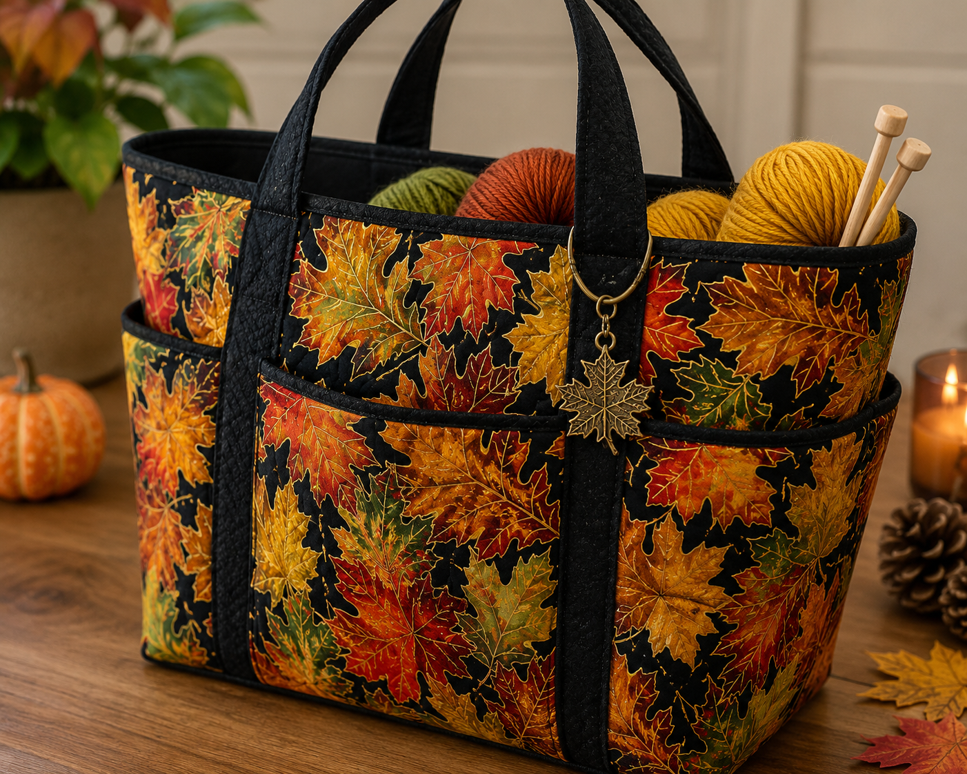 Timeless Treasures HARVEST CM1289 BLACK – Metallic Autumn Leaves Cotton 100% Cotton Fabric | Quilting, Dressmaking & Craft Fabric (TT Thankful 1)
