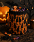 Timeless Treasures WICKED CD4237 ORANGE Black Cats & Spiders 100% Cotton Fabric | Quilting, Dressmaking & Craft Fabric (TT Scaredy Cats 1)