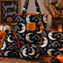 P & B Textiles MMAS 6262 K Midnight Masquerade Moon Face Halloween Black Quilting 100% Cotton Fabric for Sewing & Crafts (PB Midnight Masquerade 1)