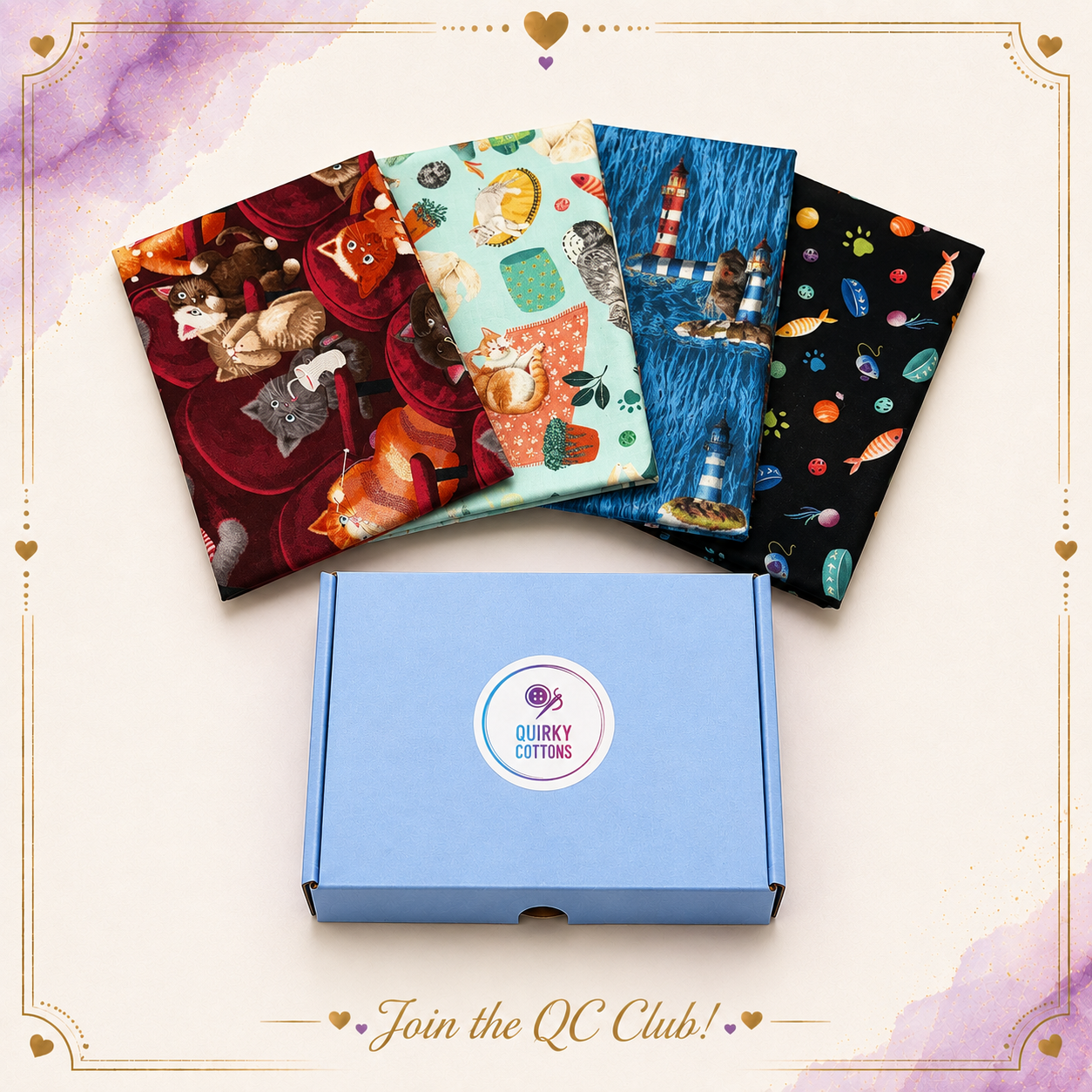 The Quirky Cottons Club – FAT QUARTER SILVER Edition