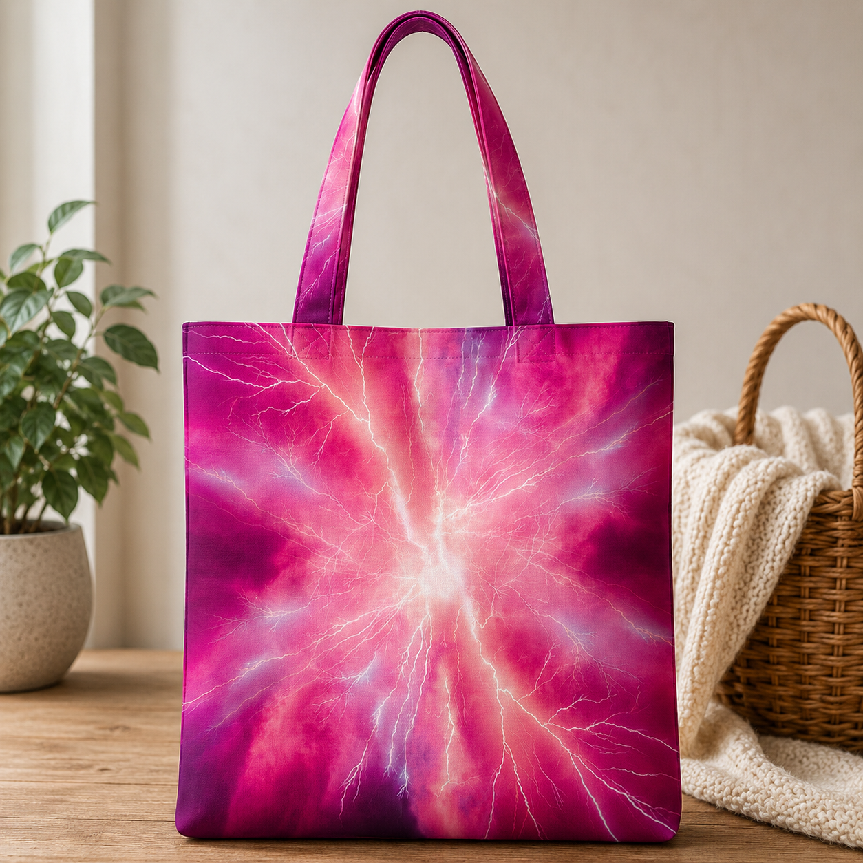 Hoffman T4910-72 MAGENTA Lightning Bolt 100% Cotton Fabric PANEL (Hoff Bolt 1 Panel)