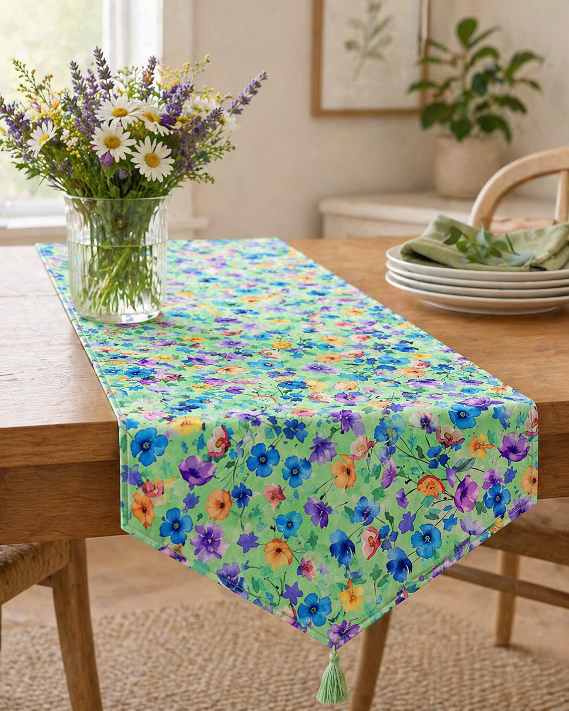 Timeless Treasures MEADOW-CD3954 Green 100% Cotton Fabric – Nasturtium Floral Field Quilting & Craft Material (TT Meadow Bloom 4)
