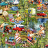 Michael Miller DCX12759-MULT-D Girls Gone Camping Pin-Up Girls Retro 100% Cotton Fabric for Sewing & Crafts (MM Girls Gone Camping 2)