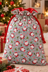 Nutex 81350 Colour 2 Little Santa Father Christmas Novelty Grey Festive Christmas 100% Cotton Fabric For Sewing & Crafts (Nutex Little Santa 2)