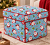 Nutex 81350 Colour 1 Little Santa Father Christmas Novelty Blue Festive Christmas 100% Cotton Fabric For Sewing & Crafts (Nutex Little Santa 1)