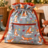 Nutex 82250 Colour 2 Snowy Fox Playing Wildlife Winter Grey Festive 100% Cotton Fabric For Sewing & Crafts (Nutex Snowy Fox 2)