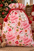 Dear Stella STELLA DEI3561 PEACH Jingle All The Way Novelty Christmas Gingerbread Santa Milk & Cookies Pink 100% Cotton Fabric for Sewing & Crafts (DS Jingle All The Way 1)