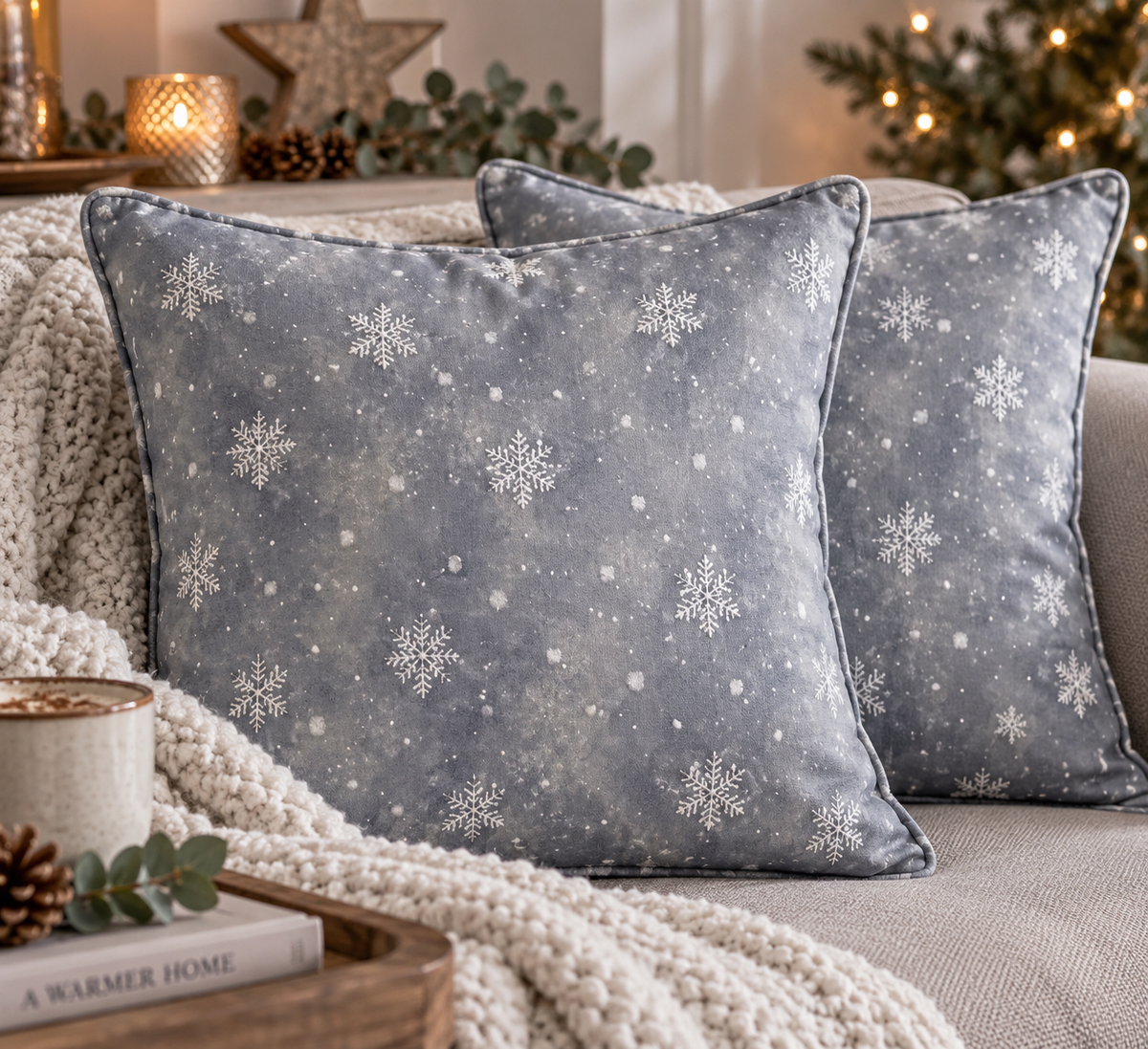 Windham 546823 NIGHT Winter Whisper Snowflake Flurries Christmas Festive Grey 100% Cotton Quilting Fabric For Sewing & Crafts (Windham Winter Whisper 1)