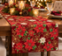 Hoffman X7788 78G SCARLETGOLD Blooming Holidays Poinsettia Dark Red Festive Christmas Gold Metallic 100% Quilting Cotton for Sewing & Crafts (Hoff Blooming Holidays 1)