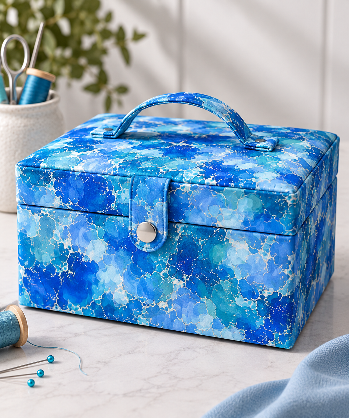 Michael Miller DCX12988 COBA D Coastal Current Ocean Waves Pattern 100% Cotton Remnant (24cm x 110cm MM Wilderness In Motion 2)