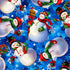 Quilting Treasures Christmas Snowflake Snowmen Toss Blue Remnant (74cm x 110cm QT Whirlwind 2)