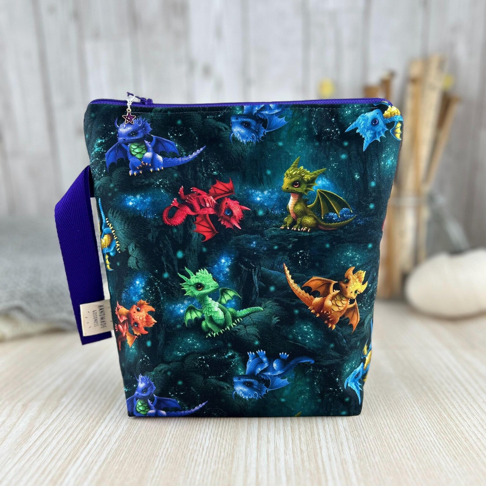 Timeless Treasures Mystical Tossed Baby Dragons Creatures Forest (TT Baby Dragons 1)