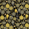 Timeless Treasures HOLIDAY CM3622 BLACK Merry Christmas Festive Holiday Baubles Decorations Christmas Black Gold Metallic 100% Cotton Fabric | Quilting, Dressmaking & Craft Fabric (TT Merry Christmas 1)