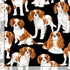 Timeless Treasures King Charles Cavalier Spaniel Dog Breed Black Remnant (49cm x 112cm TT Spaniels)