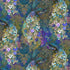 Timeless Treasures Elegant Peacock Bird Floral Elegant Teal Remnant (44cm x 112cm TT Flourish 3)