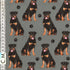 Quirky Cottons Rottweiler Breed Rottie Large Powerful Dog Pet Grey (QC Rottweiler-1 METRE PIECE)