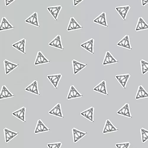 Camelot Fabrics Harry Potter Symbol Deathly Hallows Grey Remnant (35cm x 110cm Harry Potter)