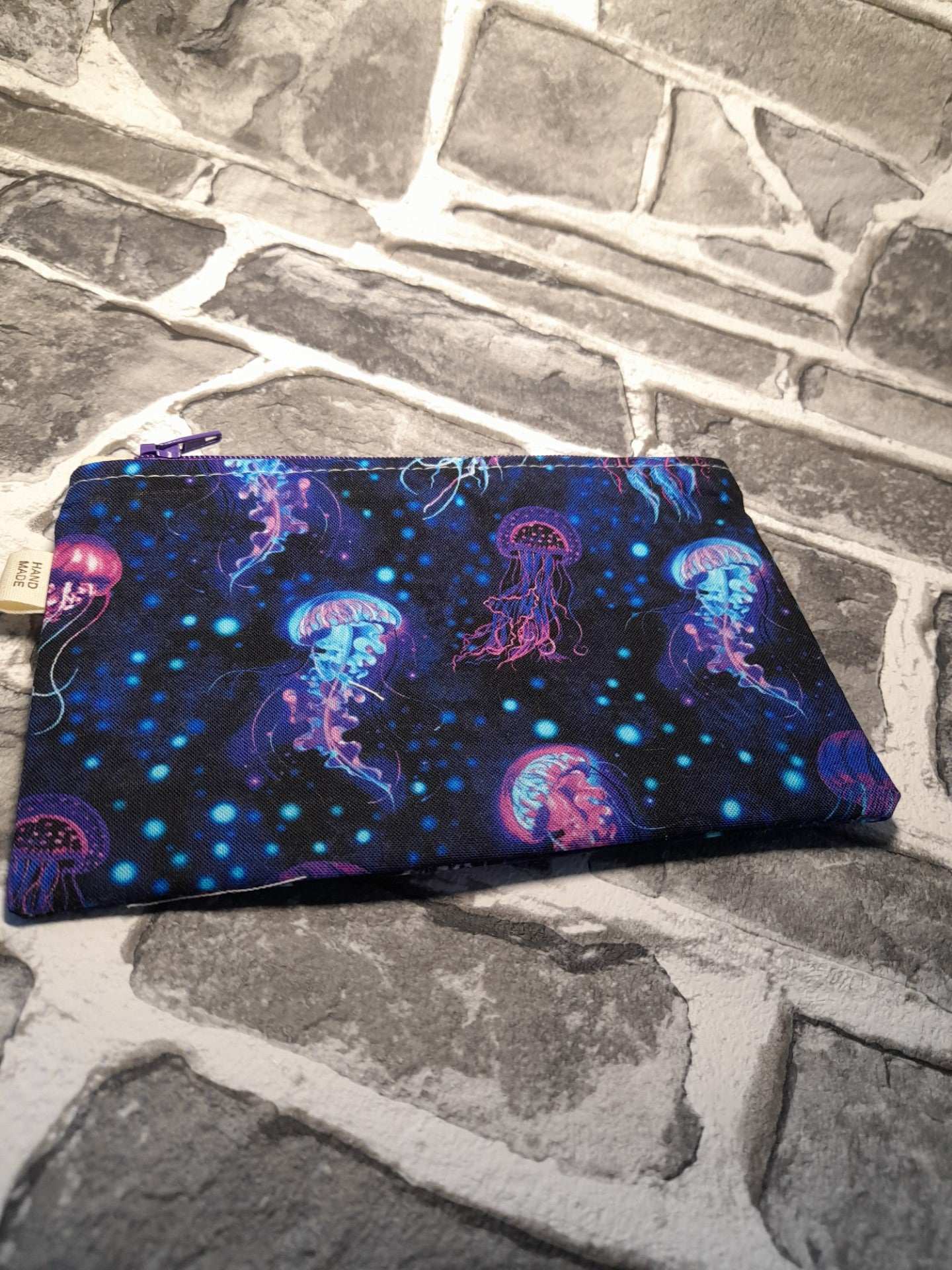 Timeless Treasures Bioluminescent Jellyfish Sea Creatures Midnight (TT Electric Ocean 1)