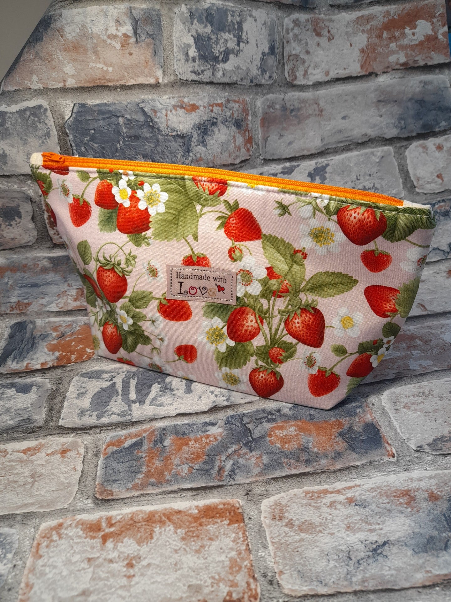 Timeless Treasures FRUIT-CD3402 Pink Strawberry Floral 100% Cotton Fabric – Fruit Print Quilting Cotton for Sewing & Crafts (TT Berry Sweet 2)