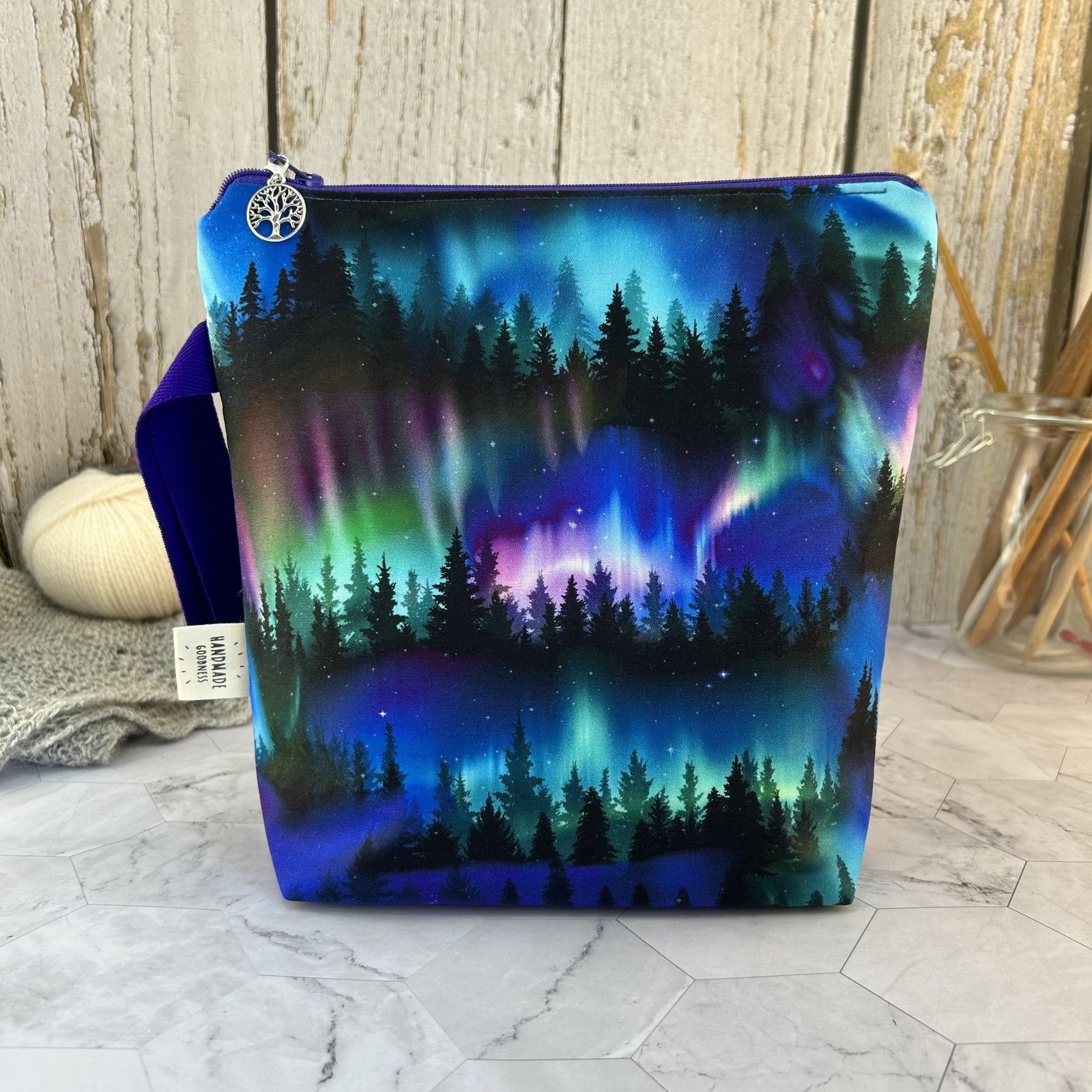 Timeless Treasures Trees Aurora Borealis Nature Multi-Coloured (TT Trees Aurora)